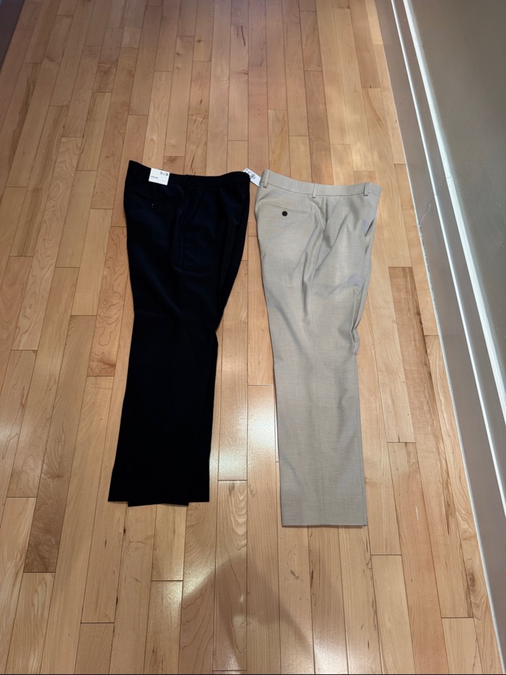 Express Men's Dress Pants in Black & Light Tan